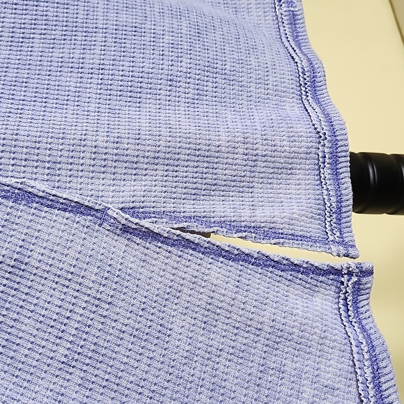 We The Free Women's Purple Loose Fitting, Asymmetrical Long Sleeve T-Shirt - Picture 9 of 15